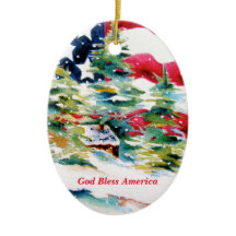 Amerikanisches Flaggen-Oval-Ornament