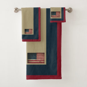 Amerikanisches Flaggen-Patriotismus-Handtuch-Set Badhandtuch Set