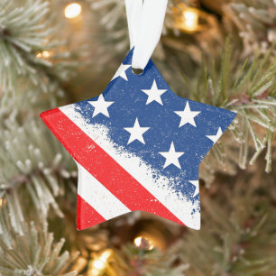 Amerikanisches Flaggen-Shirt USA Patriotische Ster Ornament