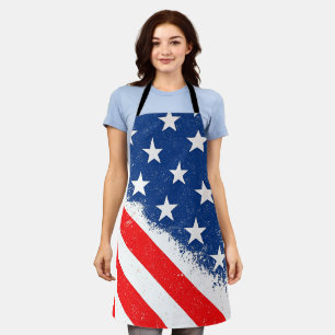Amerikanisches Flaggen-Shirt USA Patriotische Ster Schürze