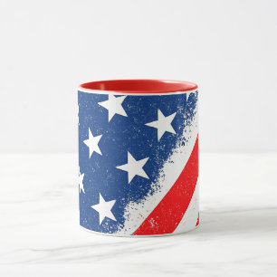 Amerikanisches Flaggen-Shirt USA Patriotische Ster Tasse