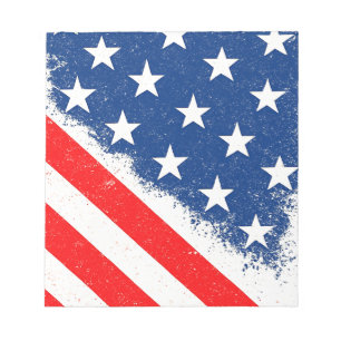 Amerikanisches Flaggen-Shirt USA Patriotischer Ste Notizblock