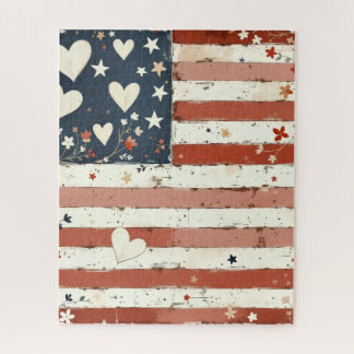 Amerikanisches Flaggen-Volksgut-Puzzle