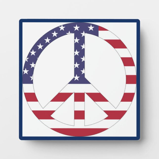 AMERIKANISCHES FLAGGENFRIEDENSSIGNAL FOTOPLATTE (Vorderseite)
