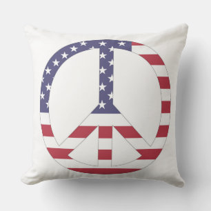 AMERIKANISCHES FLAGGENFRIEDENSSIGNAL KISSEN
