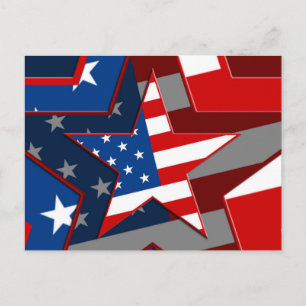 Amerikanisches Flaggensternmuster, ZSSG Postkarte
