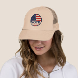 Amerikanisches Flaggenvotum Einfach Truckerkappe