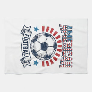 Amerikanisches Football Vintage Fußball T-Shirt De Geschirrtuch