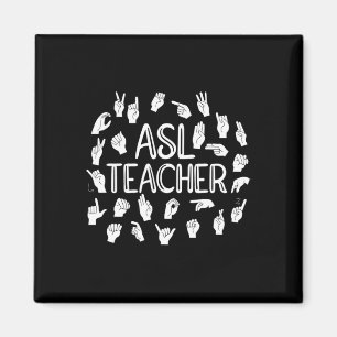 Amerikanisches Gebärdensprache Alphabet ASL-Lehrer Magnet