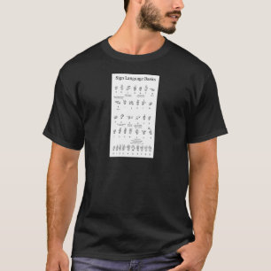Amerikanisches Gebärdensprache-Alphabet und Zahle T-Shirt