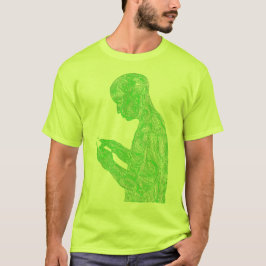 Amerikanisches Gebet 50/50 (Neongelb mit Neongrün) T-Shirt