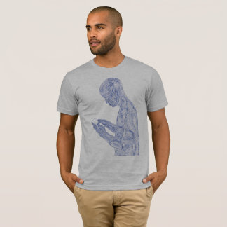 Amerikanisches Gebet (Heidegrau mit Marine) T-Shirt