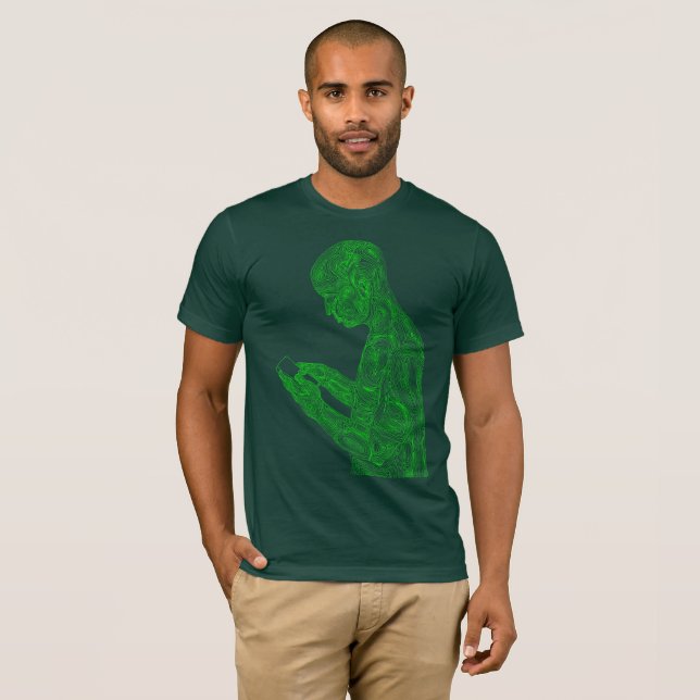 Amerikanisches Gebet (Wald mit Neongrün) T-Shirt (Vorne ganz)