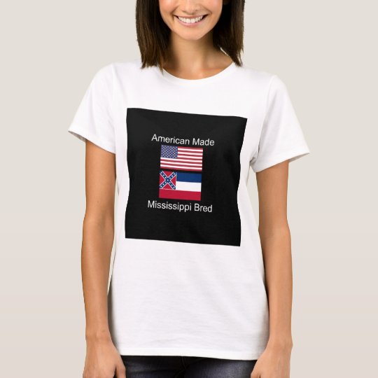 "Amerikanisches geborenes. Mississippi züchtete" T-Shirt