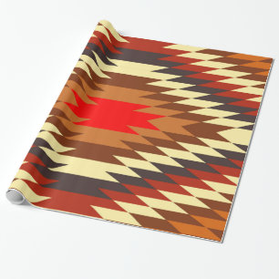 amerikanisches gebürtiges traditionelles Motiv de Geschenkpapier