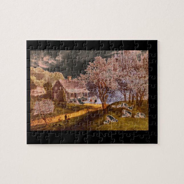 Amerikanisches Gehöft Spring_Engravings (Horizontal)