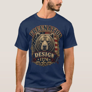 Amerikanisches Grizzlybär-Patriotismus-Design für  T-Shirt