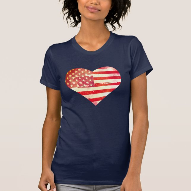 Amerikanisches Herz T-Shirt (Vorderseite)