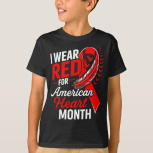 Amerikanisches Herzkrankheits-Bewusstseinsmonats-S T-Shirt