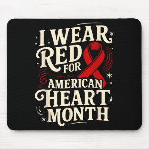 Amerikanisches Herzkrankheits-Bewusstseinsmonatsba Mousepad