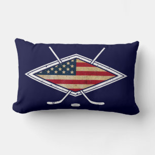 Amerikanisches Hockey-Flaggen-Logo Lendenkissen