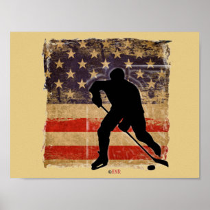 Amerikanisches Hockey-Stolz-Plakat Poster
