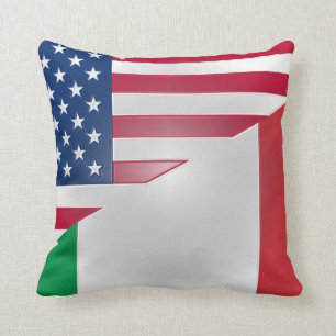 Amerikanisches italienisches Flaggen-Amerikaner Kissen