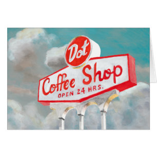 Amerikanisches Kaffeestube-Zeichen des