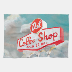 Amerikanisches Kaffeestube-Zeichen des Küchentuch