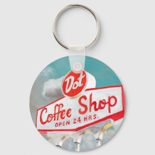 Amerikanisches Kaffeestube-Zeichen des Schlüsselanhänger