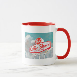 Amerikanisches Kaffeestube-Zeichen des Tasse