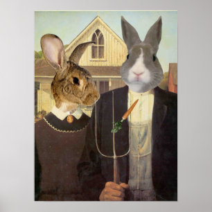 AMERIKANISCHES KANINCHEN-PLAKAT POSTER