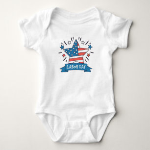 Amerikanisches Labor Day Kreativillustrationsdesig Baby Strampler