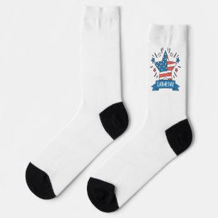 Amerikanisches Labor Day Kreativillustrationsdesig Socken