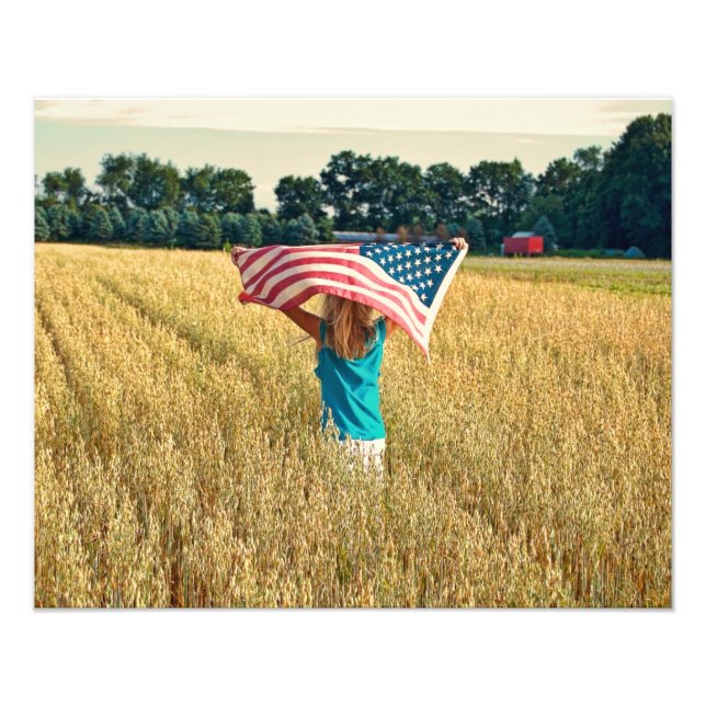 Amerikanisches Land Fotodruck (Vorne)