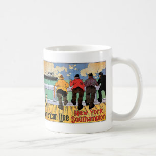 Amerikanisches Linienposter Kaffeetasse