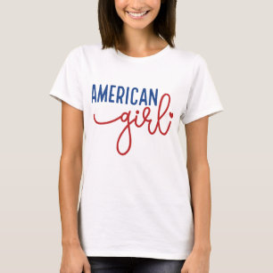 Amerikanisches Mädchen T-Shirt