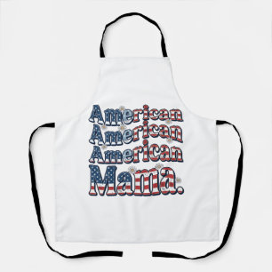 Amerikanisches Mama Patriotisches Vintage-Gravur-S Schürze