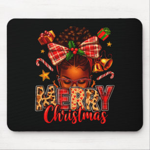 Amerikanisches Melanin Afro Schlitten Königin Weih Mousepad