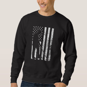 Amerikanisches Metalldetektieren USA-Flagge Vintag Sweatshirt