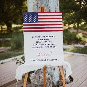 Amerikanisches Militär-Rentner-Willkommensschild Poster