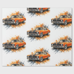 Amerikanisches Muscle-Car-Geschenkpapier Geschenkpapier