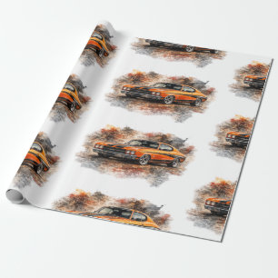 Amerikanisches Muscle-Car-Geschenkpapier Geschenkpapier