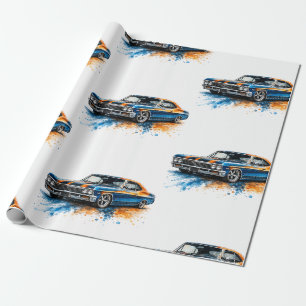Amerikanisches Muscle-Car-Geschenkpapier Geschenkpapier