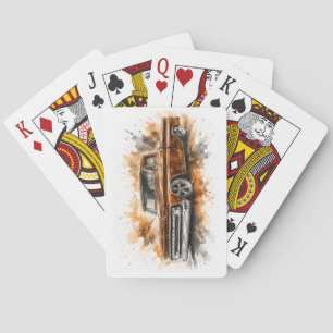 Amerikanisches Muscle Car Spielkarten