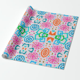 amerikanisches Muster. Ikat nahtlos drucken. Mode  Geschenkpapier