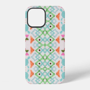 Amerikanisches Muster. Ikat-Nahtlosdruck. Vintage iPhone 12 Hülle