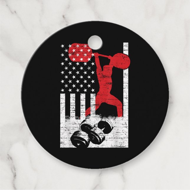 Amerikanisches olympisches Gewicht Geschenkanhänger (Vorderseite)