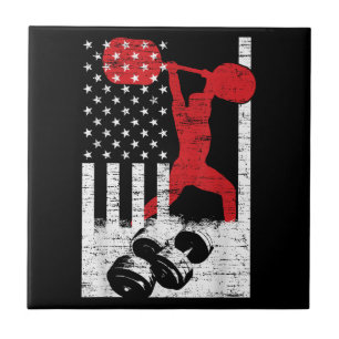 Amerikanisches Olympisches Gewichtheben Fliese