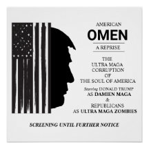 Amerikanisches Omen in Schwarz